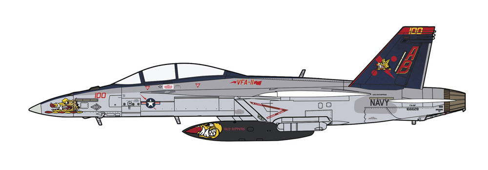 F/A-18F スーパー ホーネット“VFA-11 レッド リッパーズ CAG 2013” | 株式会社 ハセガワ