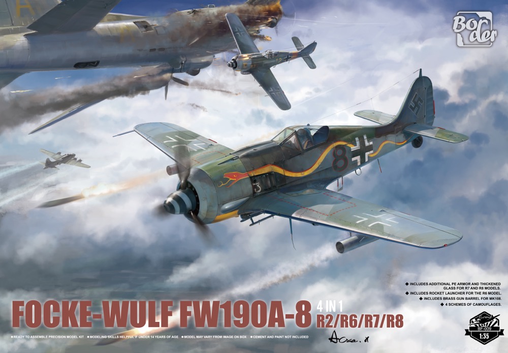 フォッケウルフ Fw190 A-8 4in1（R2/R6/R7/R8） | 株式会社 ハセガワ